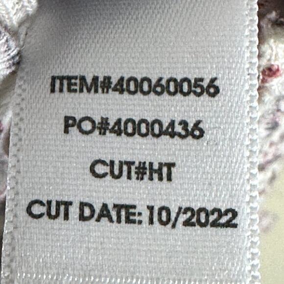 Torrid Textured Jersey Choker Smocked Top Womens 2X Cream Floral Peasant Prairie - Picture 9 of 9